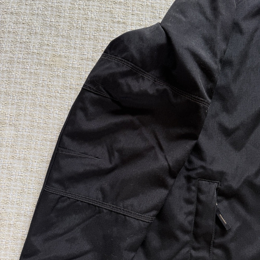 Banana Republic Black Canvas Coat Men XL Vintage Y2K Utility Hooded Outdoor Work - Picture 3 of 13